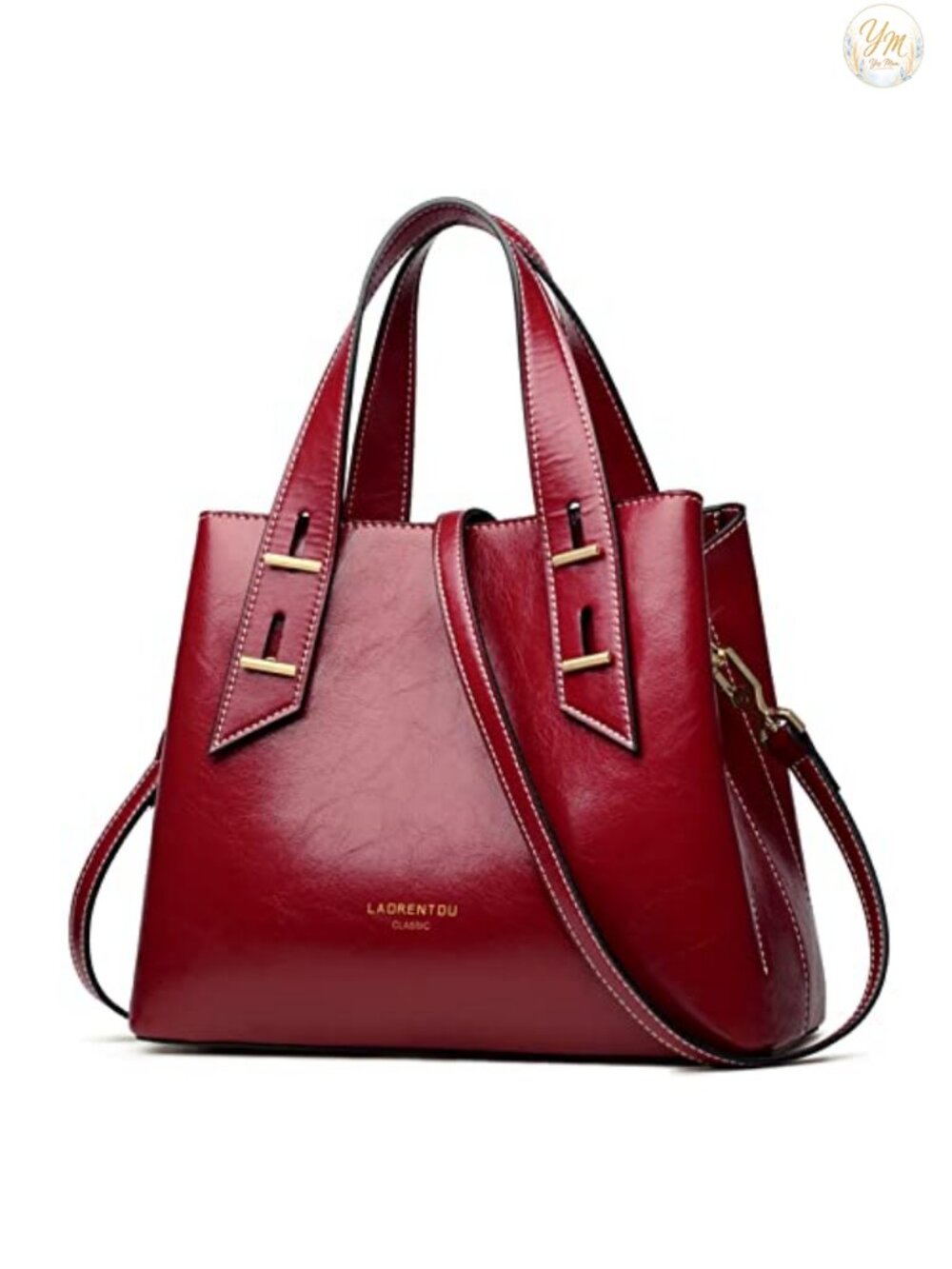 Genuine Leather Satchel Crossbody Handbag Women Top-handle Shoulder Tote Purse